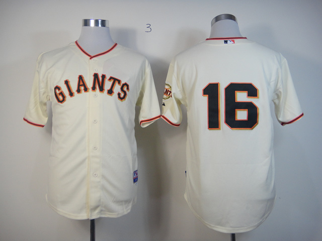 Men San Francisco Giants 16 No name Cream MLB Jerseys